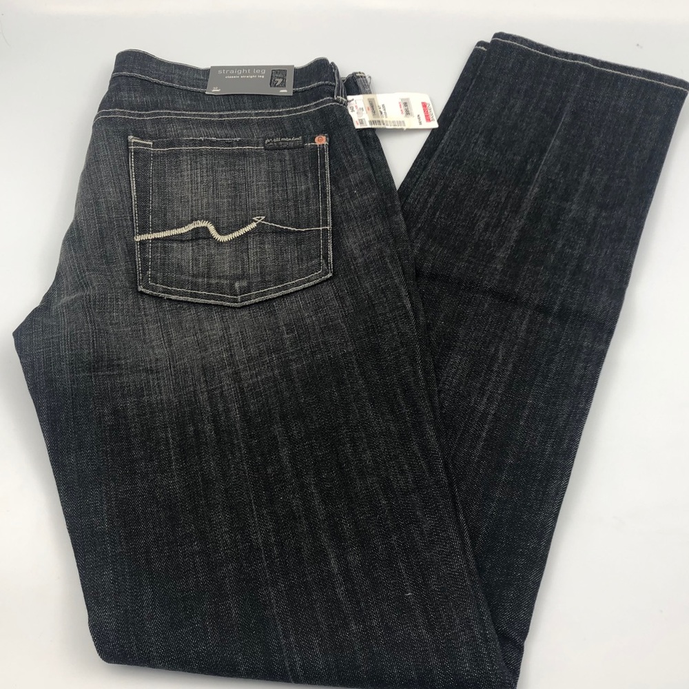 NWT 7 For All Mankind straight leg denim jeans 32